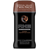 AXE Dark Temptation deodorant stick being applied for smooth, invisible protection