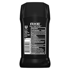 AXE Dark Temptation deodorant stick close-up reveals invisible formula with no white marks.