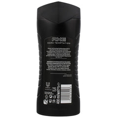 AXE Dark Temptation rich foam shows a creamy lather that covers body for a refreshing cleanse.