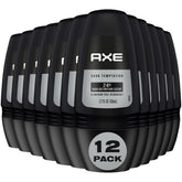 AXE Dark Temptation roll-on bottle closeup with aluminum-free formula for lasting freshness.
