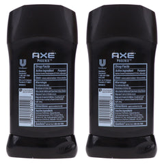AXE Phoenix deodorant back label details ingredients and 24-hour protection