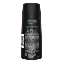 AXE Phoenix spray action shows easy application and freshness.