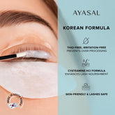 AYASAL lash lift in progress, showing a smooth curling process.