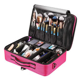 Ayoii Royal Brands travel makeup organizer case front view in pink for easy on-the-go storage