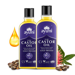 Ayumi Pure Castor Oil for face and body nourishes skin with deep moisture.