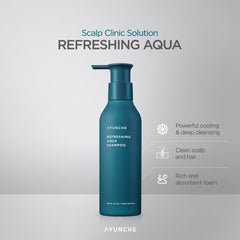 AYUNCHE Refreshing Shampoo cooling lather ready for cleansing
