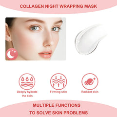 Ayzololo Collagen Night Wrapping Mask with brush included for easy application.