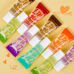 AZEN clear lip gloss bottle closeup highlights bright shine.