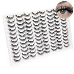 Azenlo false eyelashes 14mm wispy design for natural-looking eye enhancement.