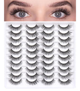 Azenlo false eyelashes gradient 10-18mm inner to outer create a wider look