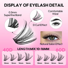 Azenlo lash clusters close-up show soft, knot-free PBT silk fibers.