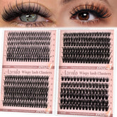Azenlo Wispy Lash Clusters box with four styles for daily and party looks.