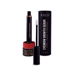 AZEZE eyebrow growth serum bottle front for oil-free brow nourishment