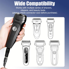 AZJCKEW 6 adapter tips closeup showing expanded compatibility for shavers and trimmers.
