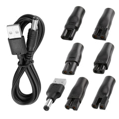 AZJCKEW 8-in-1 USB charger kit front view for versatile grooming tool charging.