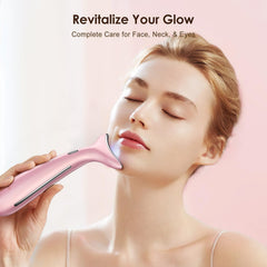 AZMAVO arc massage head pink gliding along facial contours for neck care