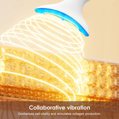 AZMAVO massager on the neck demonstrating contouring benefits