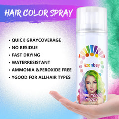 Azonbey hair spray demonstrates easy-application on styled hair.