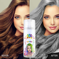 Azonbey Halloween Hair Spray silver shade for metallic color that rinses clean.