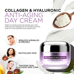 Azure Cosmetics collagen-hyaluronic face cream swatch close-up showing creamy texture.
