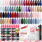 AzureBeauty 170Pcs dip powder kit offering versatile at-home manicures.