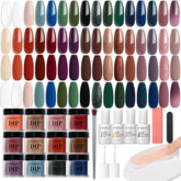 AZUREBEAUTY 42Pcs dip powder kit box open for complete at-home manicure setup