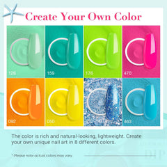 AzureBeauty base, activator, and top coat dip system for easy DIY nails