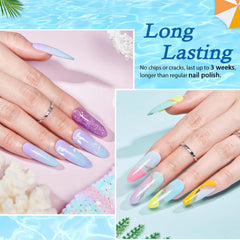 AZUREBEAUTY base activator topcoat liquids arranged for quick dip nail set