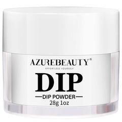 AZUREBEAUTY clear dip powder bottle showing crystal finish for long-lasting nails