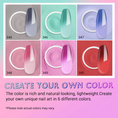AZUREBEAUTY color-changing dip powder coral transitions with temperature.
