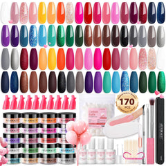AZUREBEAUTY Dip Nails Powder Kit full collection showcasing 36 colors for versatile nail art.