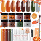 AZUREBEAUTY Dip Nails Powder Starter Kit for at-home manicure and fall color options.