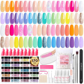 AzureBeauty dip powder kit components enable easy at-home nail art.