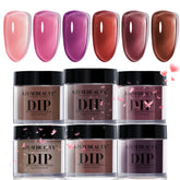 AZUREBEAUTY Dip Powder Set close-up shows silky jelly texture for easy at-home nails