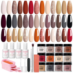 AzureBeauty fall dip powder colors for chic nails and seasonal looks.