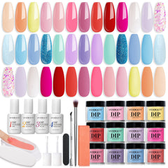 AZUREBEAUTY Macaron Spring dip powder colors for vibrant, long-lasting nails.