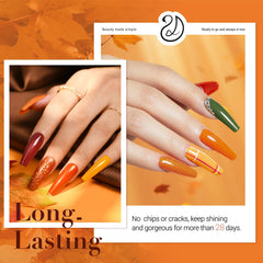AZUREBEAUTY Maple Grey Sage Green powders offer rich fall hues for chic nails.