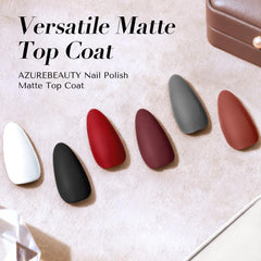 Nails with finished matte look after AZUREBEAUTY top coat.