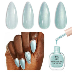 AZUREBEAUTY Sparkling aqua nail polish bottle for a vibrant manicure