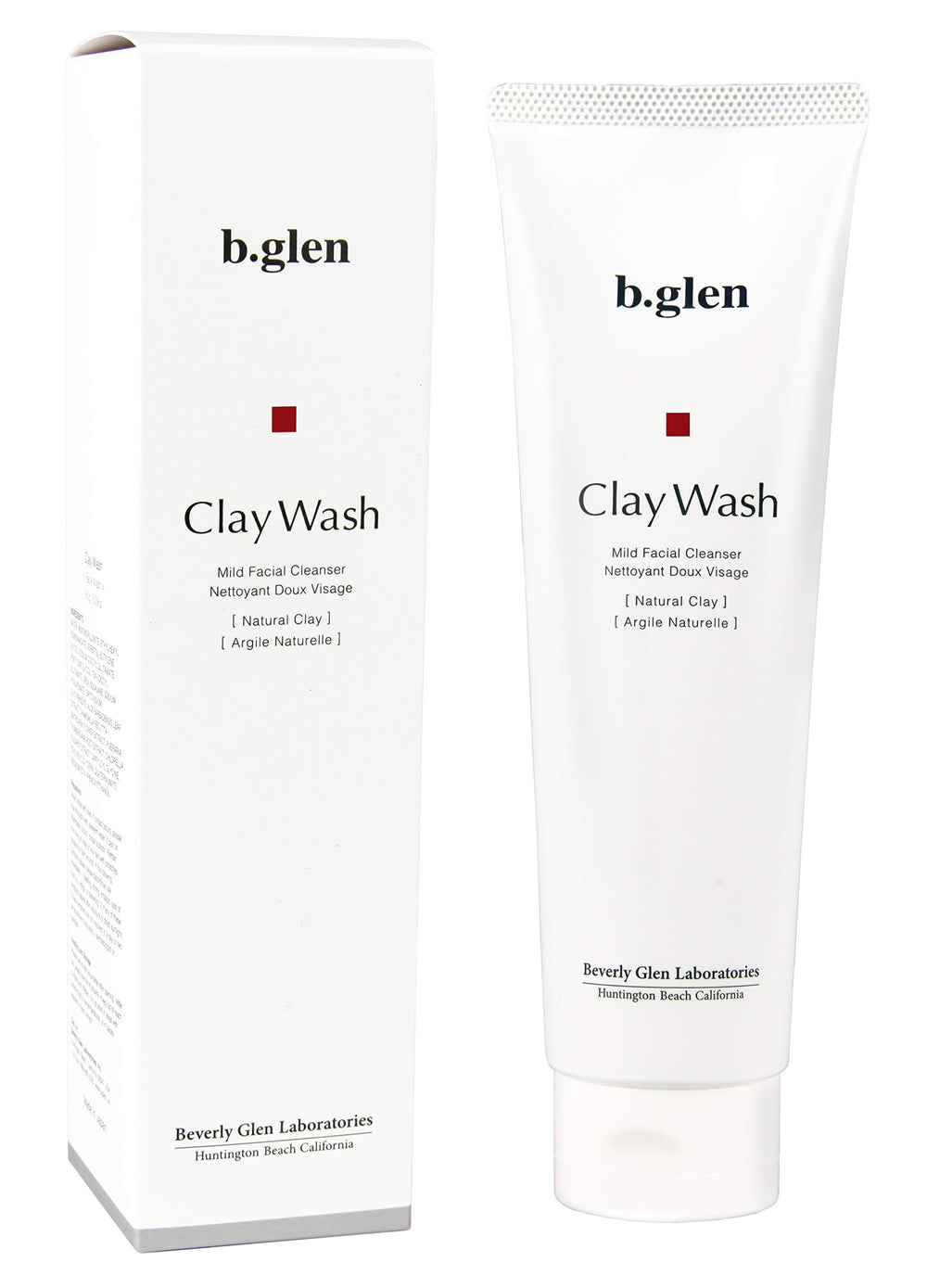 b.glen Clay Wash bottle close-up showing creamy, hydrating cleanse