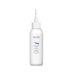 Babe Laboratorios Anti Hair Loss Lotion bottle close-up highlighting lightweight scalp nourishment