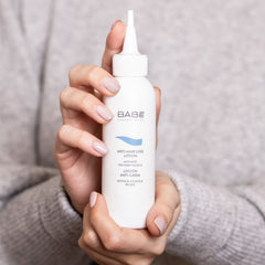 Babe Laboratorios Anti Hair Loss Lotion close-up texture for quick-absorbing formula