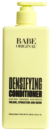 BABE ORIGINAL Locks Densifying Conditioner bottle showing premium packaging and product name.