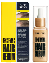 BABE ORIGINAL Locks Densifying Hair Serum bottle highlights a premium scalp care solution