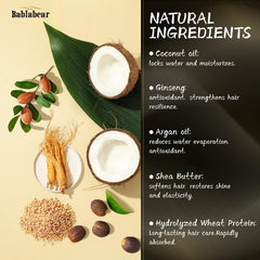 Bablabear Hair Mask with ginseng ingredient suggesting natural repair benefits.