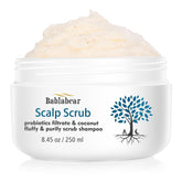 Bablabear Scalp Exfoliator Scrub bottle showcases soothing formula for clear, fresh scalp
