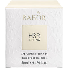 BABOR HSR Lifting Rich Cream texture applied for smooth skin during routine