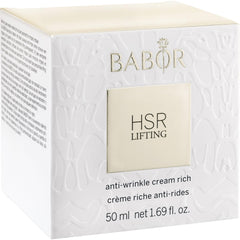 BABOR HSR Lifting Rich Cream vitamin E bottle highlighting antioxidant hydration