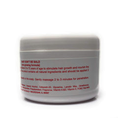 Baby Don't Bald packaging highlighting kid-friendly daily use and nourishment.