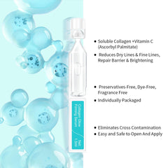 BACHERI Collagen Glow serum texture swatch on skin demonstrates plumpness.